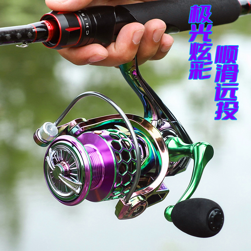 池刃炫彩金属纺车轮 海竿远投渔轮 锚鱼轮 渔线轮 鱼轮渔具