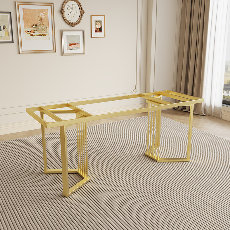 铁艺岩板桌腿支架餐桌脚金属大板茶桌架办公书桌支撑茶几底座定制