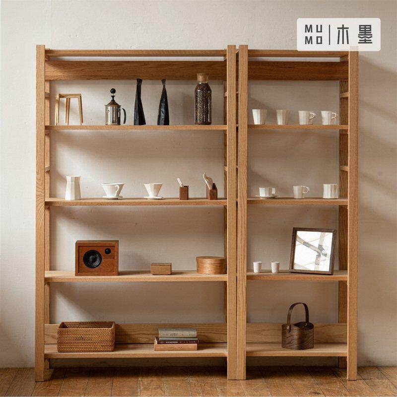 MUMO木墨 生活架 实木博古架多宝阁简约现代红橡木客厅置物架
