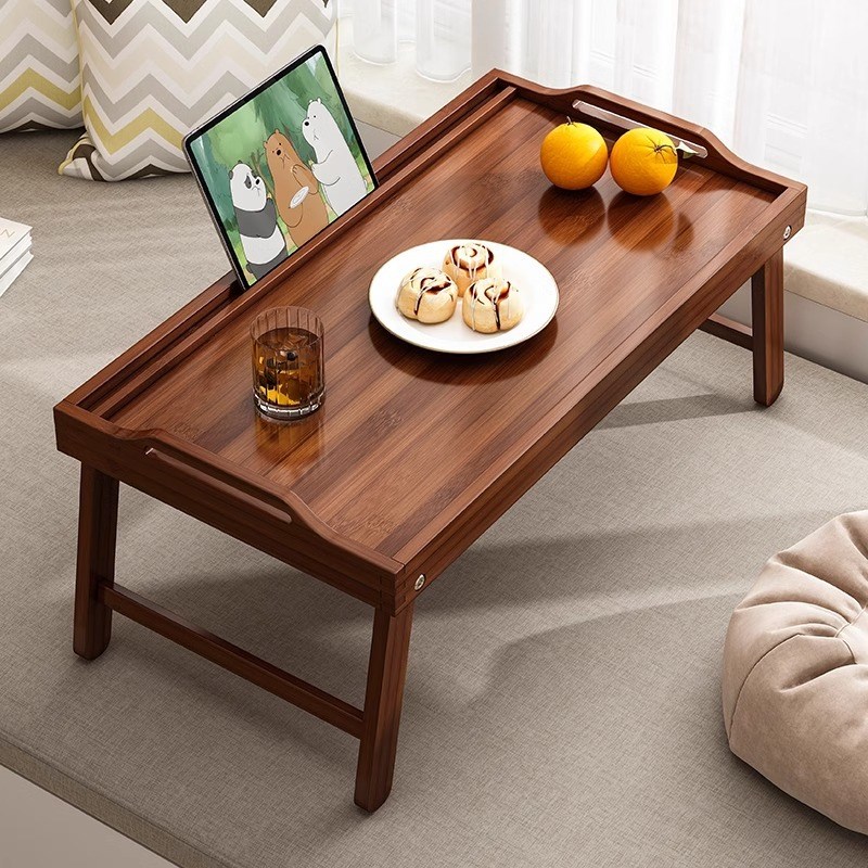 飘窗桌子小茶几家用榻榻米可折叠楠竹小茶桌卧室床上学习书桌矮桌