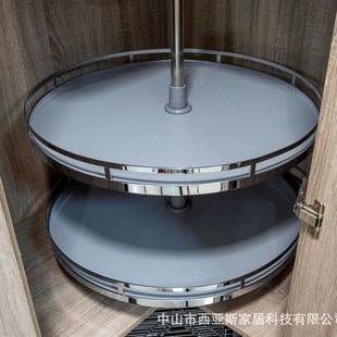 板式 木板橱柜转角转盘拉篮 地柜拐角拉篮 360度转盘篮 转篮 270度