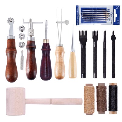 皮革工具套装 皮革工艺皮具套餐 挖槽器菱斩皮艺组合套装