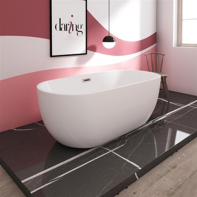 bathtub酒店民宿亚克力浴缸独立薄边浴盆家用小户型独立式洗澡盆