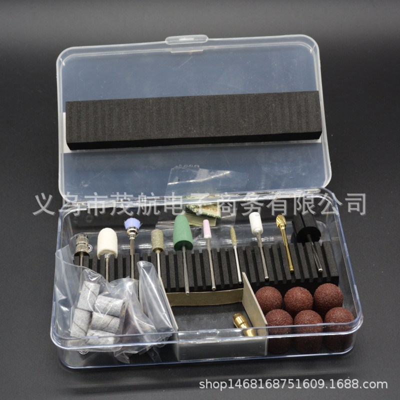 钨钢美甲打磨头套装金刚砂钻头沙圈沙圈轴