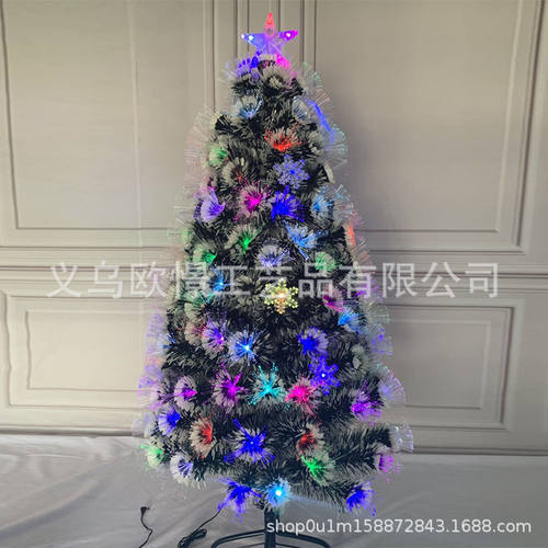 元旦圣诞礼物满天星光纤花灯圣诞树七彩闪光发光玩具变色光纤树