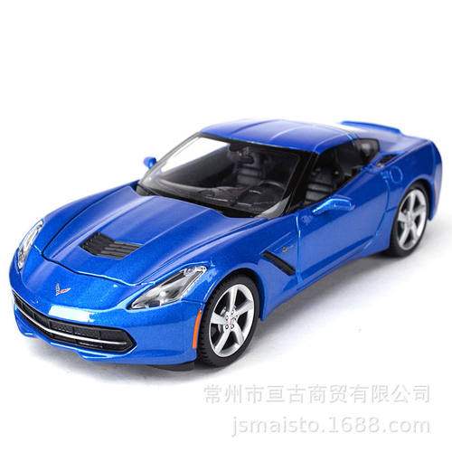 美驰图原厂1:24克尔维特Z06跑车静态仿真合金汽车模型 摆件礼品