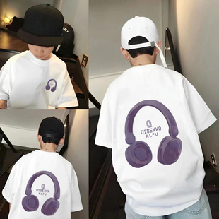 纯棉实体品质童装男童t恤短袖夏装儿童中大童男孩上衣宽松半袖