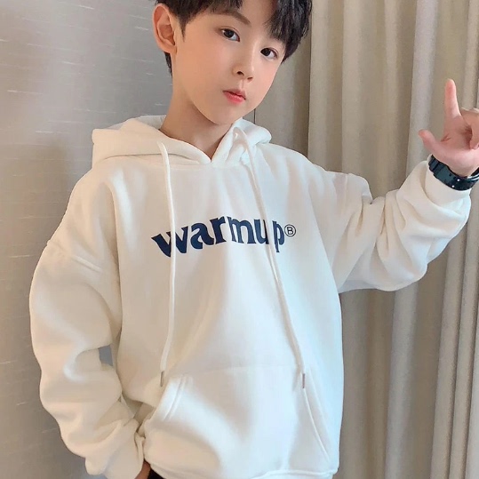 男童卫衣秋季宽松2025中大童休闲韩版长袖洋气儿童秋冬连帽加绒潮