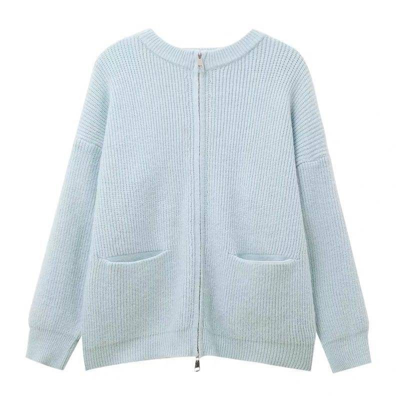 【小田tia专享】加厚口袋双头拉链针织开衫毛衣女,女装/女士精品,旗袍,淘宝优惠券,粉丝福利购,淘宝优惠卷