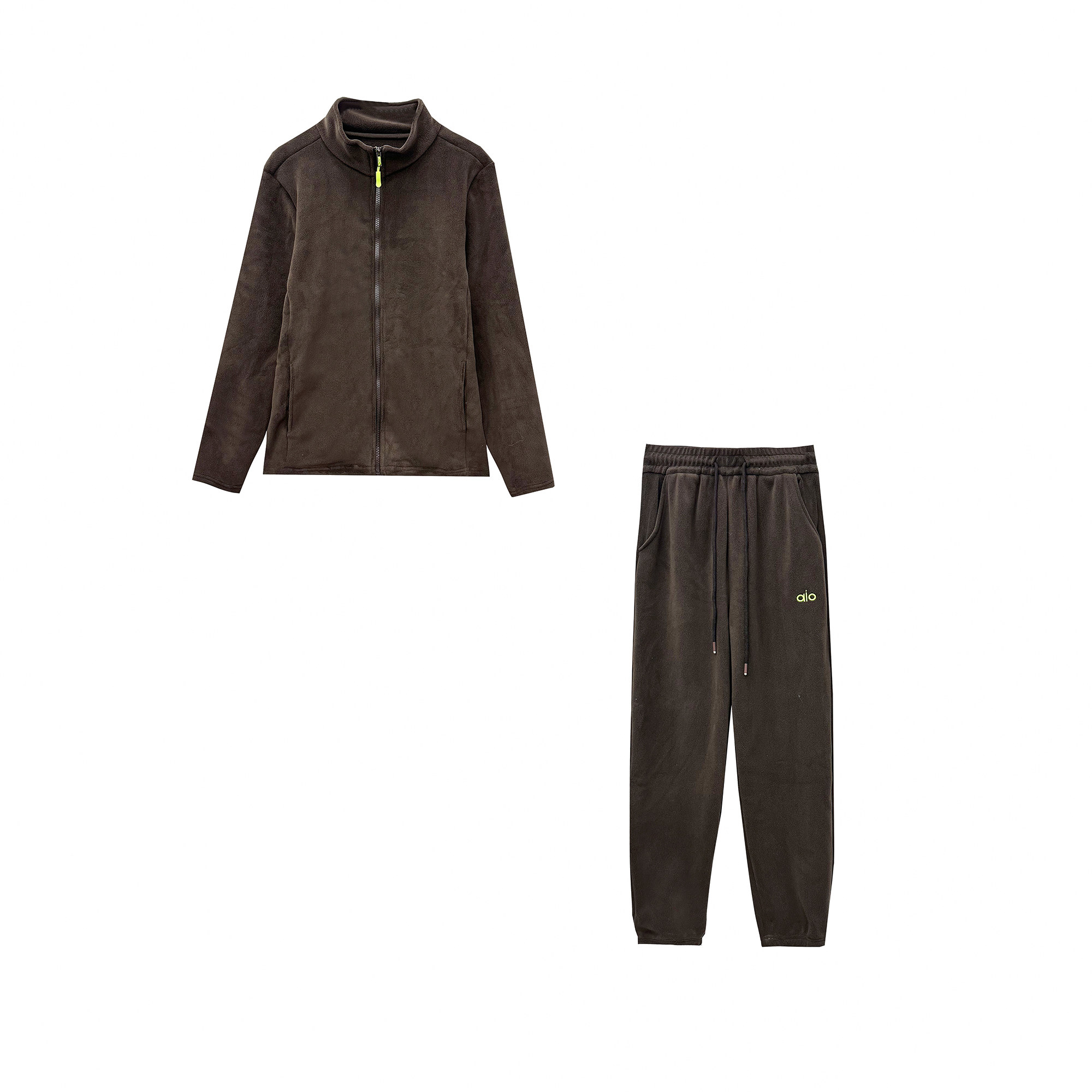 【小田tia专享】双面加绒 摇粒绒 慵懒松弛感~字母刺绣炸街套装