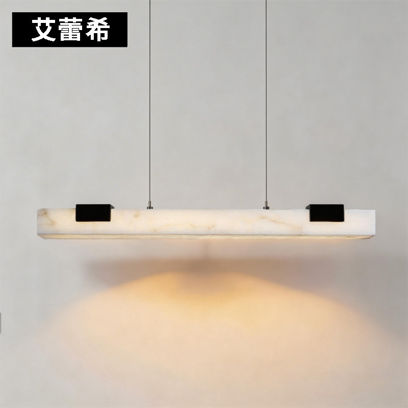 新中式全铜云石餐厅吊灯
