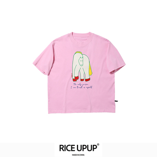 RICEUPUP“聪明马”小马印花T恤