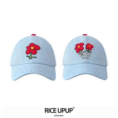 RICEUPUP“米宝”花朵牛仔棒球帽