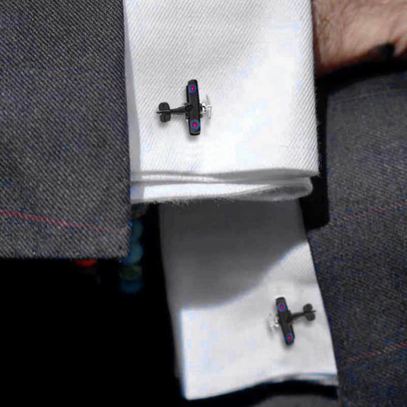 DeakinFrancis可旋转飞机袖扣银