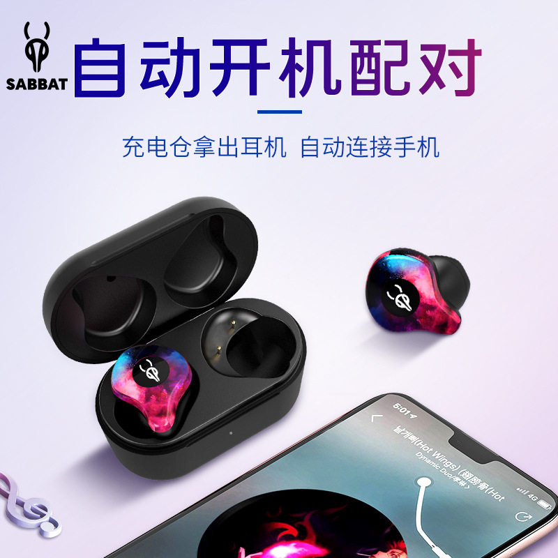 跨境爆款魔宴SabbatX12Pro真无线蓝牙耳机超长续航半入耳耳塞