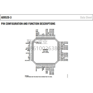 AD9520 3BCPZ 时钟分配器 全新原装 封装 LFCSP64