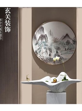 简约现代室内喷泉摆件风家居客z厅大型流水别墅入口客厅落地轮换