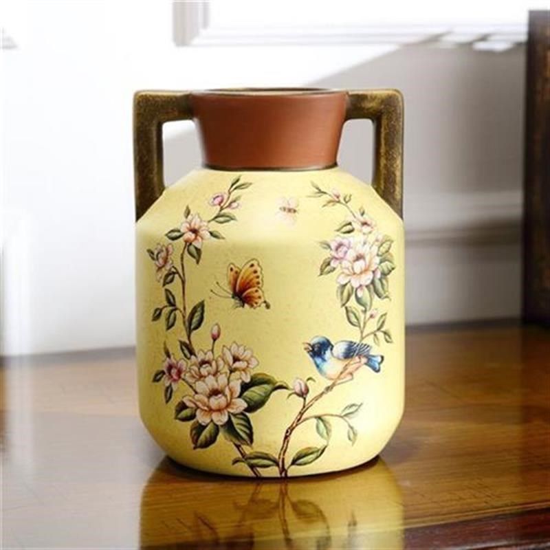 创意陶瓷花瓶摆件客厅插花欧式美式餐桌装饰品电视V柜花艺花器摆,家居饰品,花瓶,淘宝优惠券,粉丝福利购,淘宝优惠卷