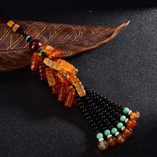 GS119汽车挂件玉髓玛瑙内饰装C饰品玉兰花节节高苹果车挂饰吊坠