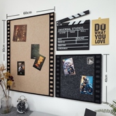 照片墙组合相框相片墙怀旧毛毡墙贴留言软木板背景墙贴店铺装 饰