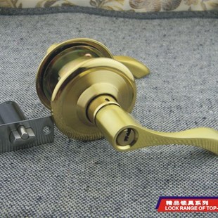 金色把手锁室内卧室房门锁头 实木门单舌球形通用型家Y用房间老式