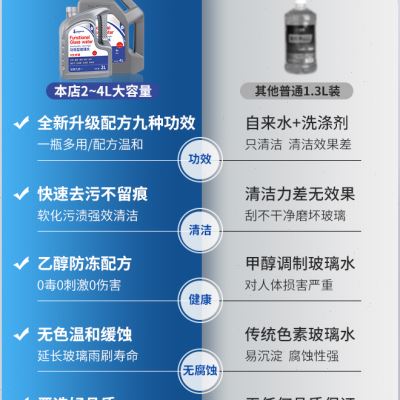 玻璃水汽车四季通用奔驰宝马奥迪专用真防冻强力去油膜雨刮水冬季