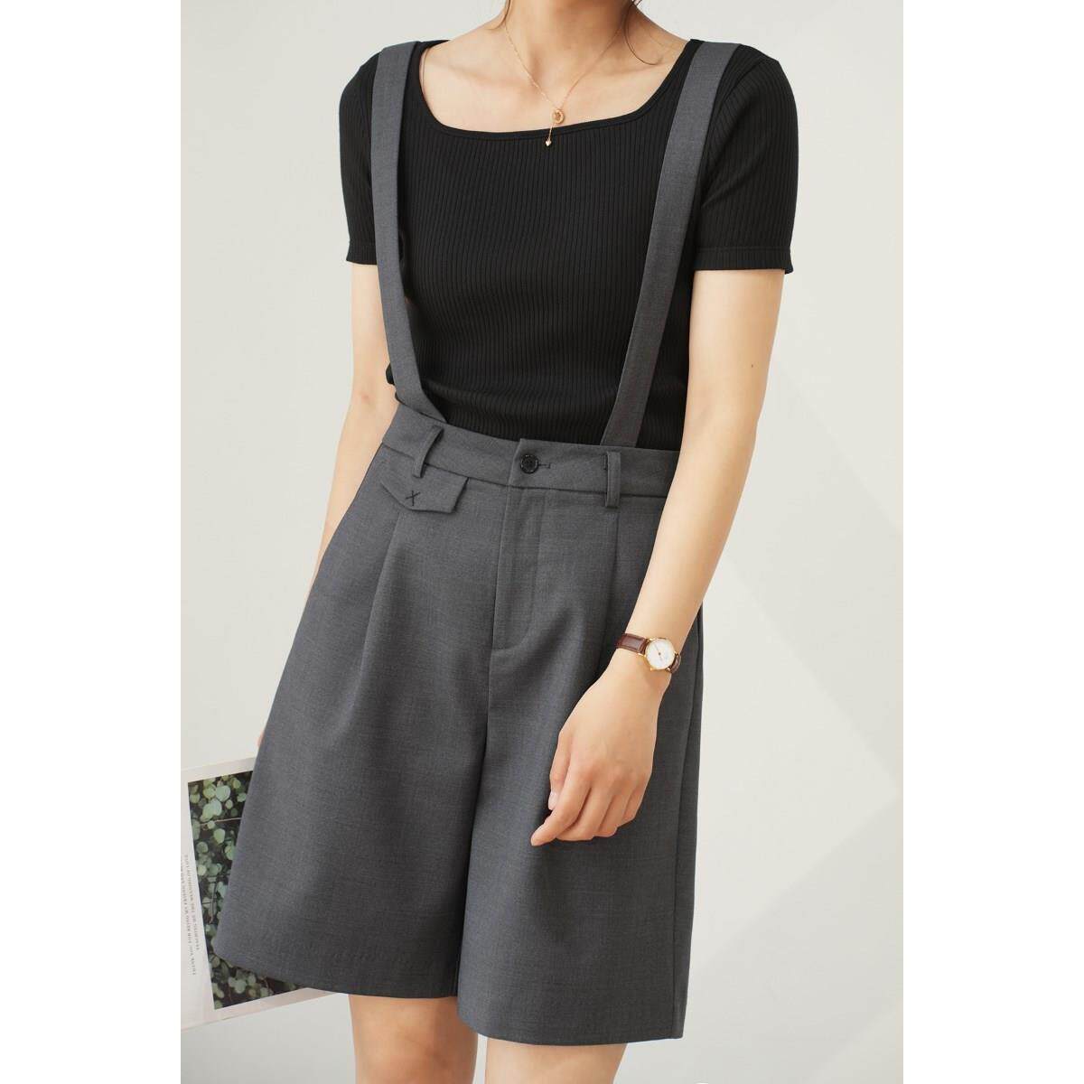 两穿 可休闲可职业 女士背带短裤 可拆卸 通勤西装中裤 夏款女装