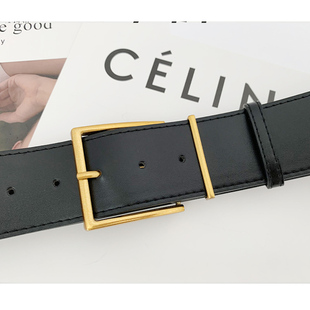 Black WideA Buckle Womens Imita Pin Fashion Square 新品 Belt