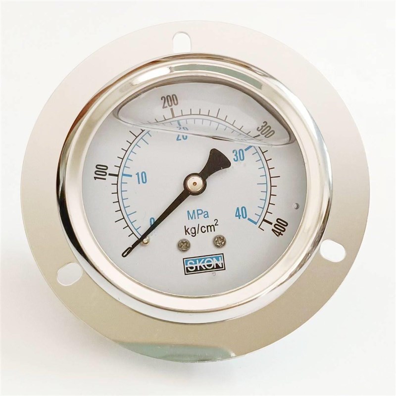 SKON 油压表 YN60ZT 轴向25MPAB 250KG 耐震压力表 PT1/4 抗震表
