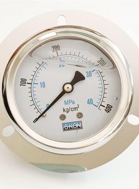 SKON 油压表 YN60ZT 轴向25MPAB 250KG 耐震压力表 PT1/4 抗震表