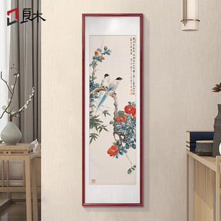 网红颜伯花中图式入户房玄装鸟饰A画走廊新过龙道壁画客厅书长条