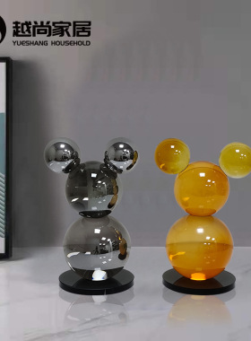 现代意式轻奢创意奇趣小众设计感精C致水晶摆件样板间家居软装饰