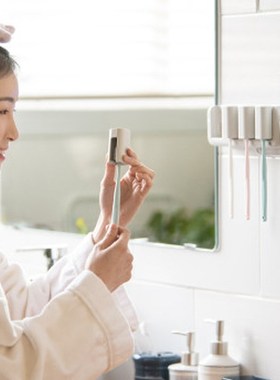 韩国直邮Dillo牙刷消u毒器加热杀菌壁挂免打孔分离式独立家用