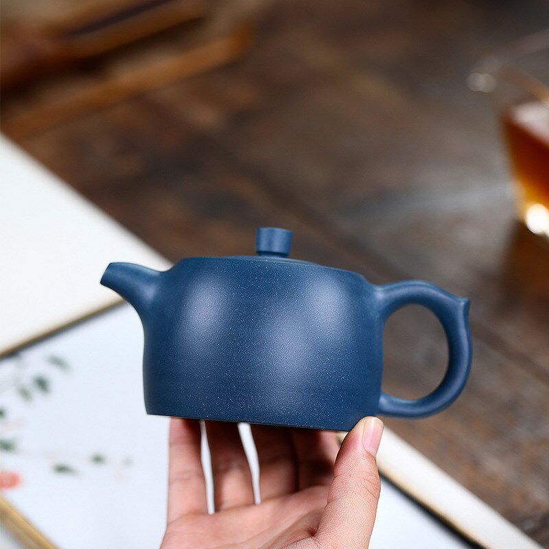 310cc宜兴泡茶茶壶紫砂壶全手工原矿天青N泥井栏壶传统光器紫沙壶