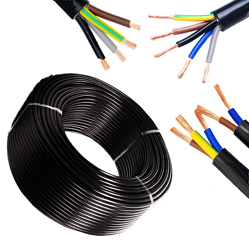 直供南方一线RVV-6平方2/3A/4/5芯国标铜芯软电缆地拖护套线