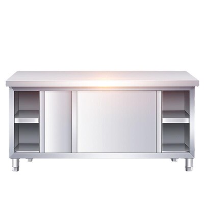 不锈钢餐边柜橱柜储物柜饭店切菜架子工作L台面餐厅厨房大容量碗