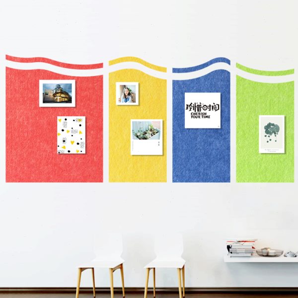 创意组合办公室文化墙宣传公告栏毛毡展示板软木板照片墙贴留言板