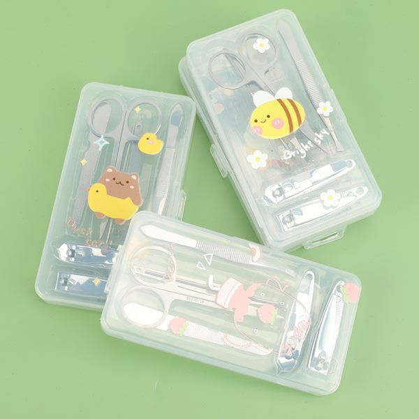 卡通带盒子指甲刀套装家用指甲剪高档指甲钳男挖耳勺修脚剪刀工具