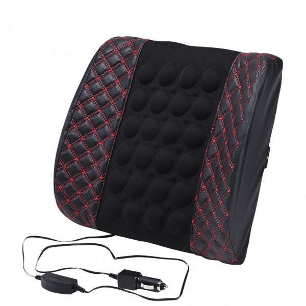 汽车靠垫腰垫电动按摩车载护腰靠背垫驾驶座椅支撑腰枕腰托货车用