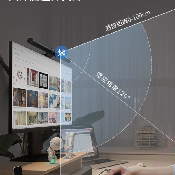 思码光屏幕显示器挂灯电脑护眼台灯显示屏幕灯智能感应直曲面RGB