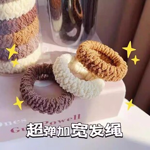 新款ins爆米花发圈高弹力耐用马尾皮筋爆款头绳发圈皮筋扎头森女