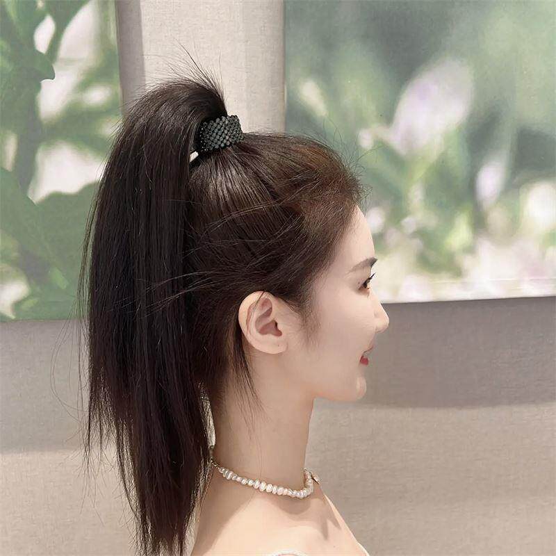 超闪珍珠水钻高马尾爪夹固定神器发夹高级感鲨鱼夹子头饰抓夹女