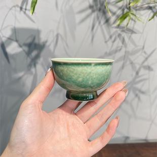 中式 惊蛰 窑变主人杯单杯冰裂釉茶杯手拉陶瓷品茗杯功夫茶具茶盏