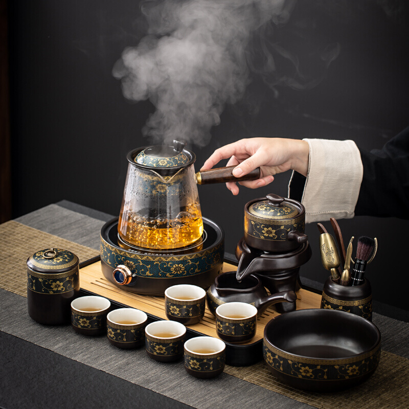 围炉煮茶电陶炉煮茶器家用懒人泡茶神器自动功夫茶具套装泡茶壶杯