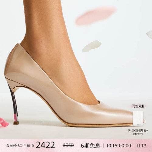 漆皮牛皮高跟鞋钢制刀锋鞋跟