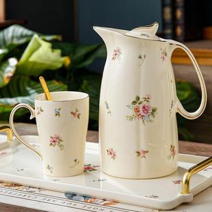 家用轻奢高颜值客厅陶瓷水果茶壶花茶杯礼物 欧式 下午茶具水具套装