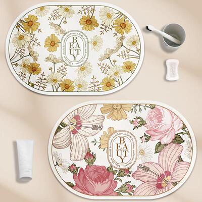 风浴室硅藻泥地垫卫生间门口脚垫吸水防滑垫入户门垫厨房地毯