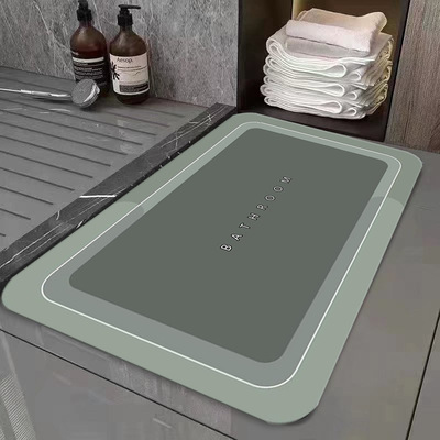 加工定制卫生间门口脚垫浴室吸水仿硅藻泥地垫速干洗手间门垫