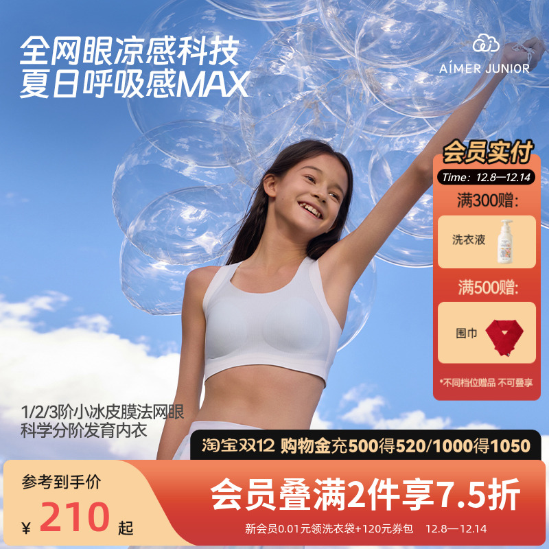 爱慕少女小冰皮网眼发育内衣