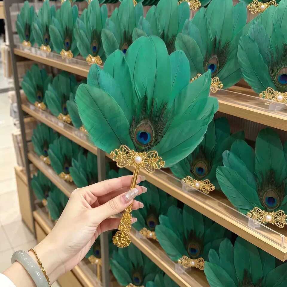 古风羽毛扇汉服配饰团扇手持扇子